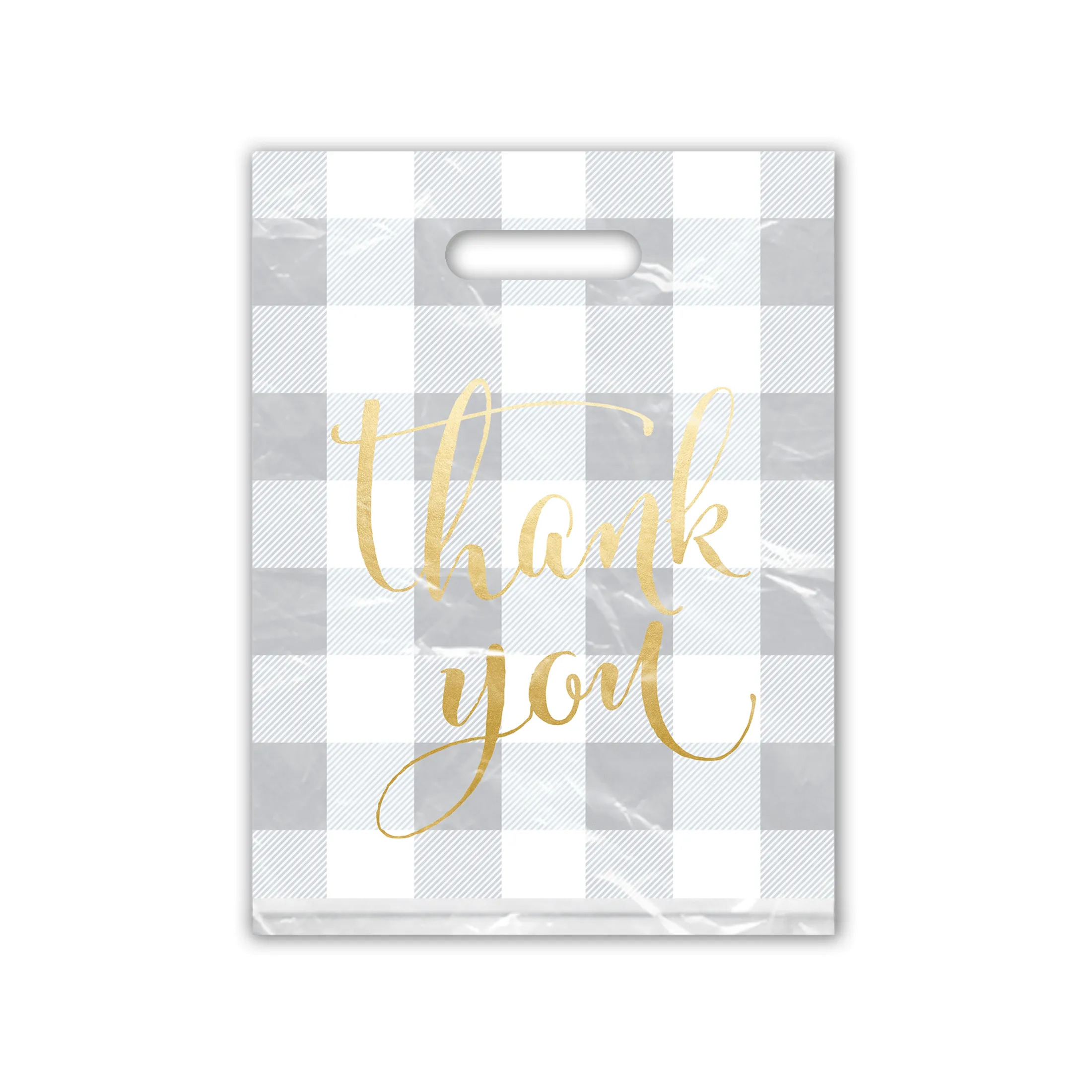 12x15 Buffalo Check Designer Poly Plastic Merchandise Bags Premium Printed Bags