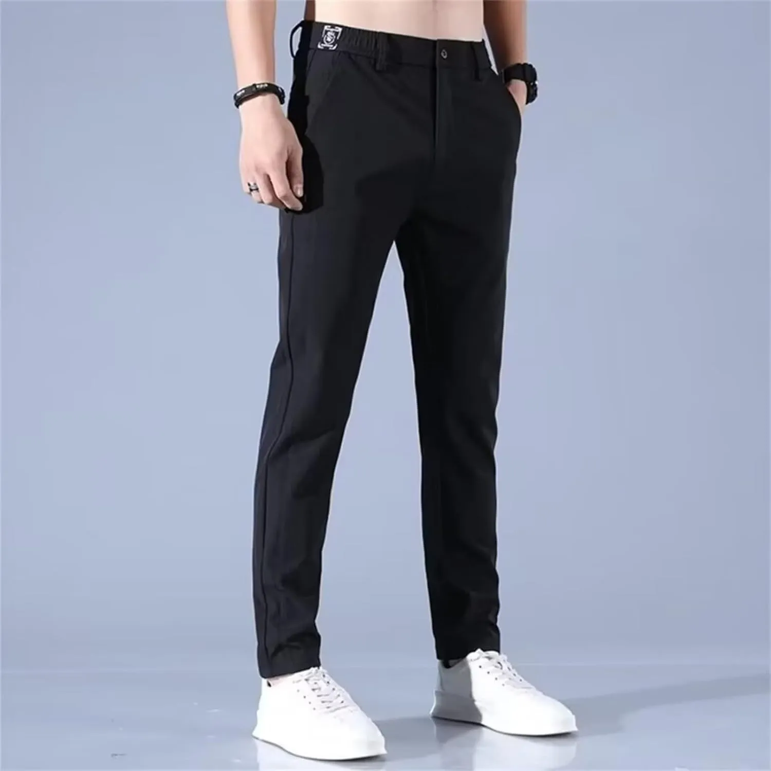 2025 Summer Men's Casual Pants Loose Straight Leg Business Pants