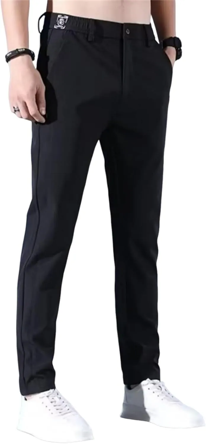 2025 Summer Men's Casual Pants Loose Straight Leg Business Pants
