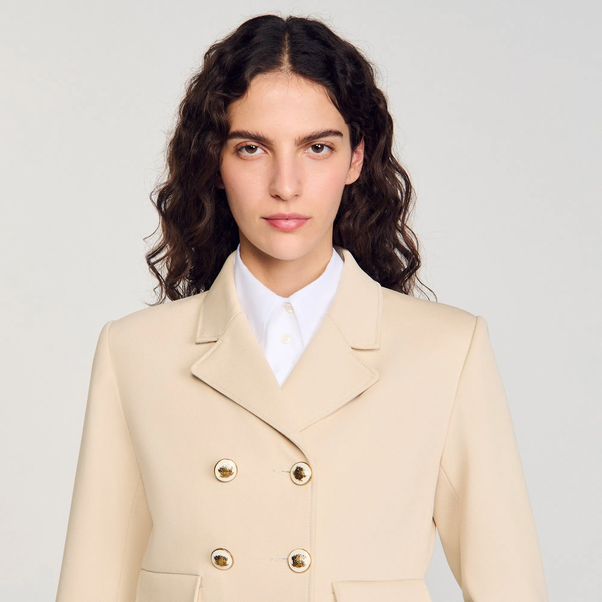 Alessandrie Cropped Jacket Sand