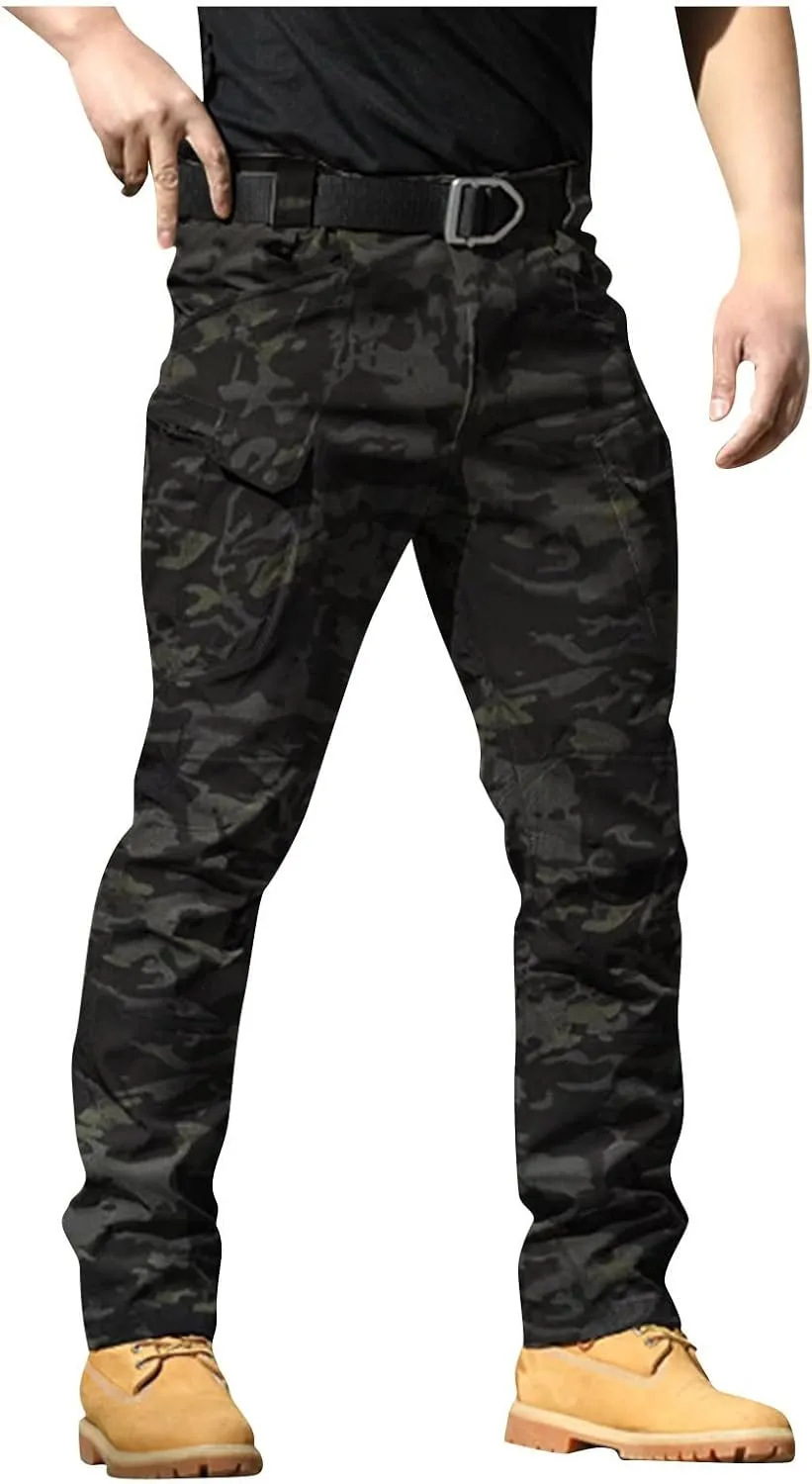 Baggy Cargo Pants Men Stretch Tactical Pants Multi Pockets Hiking Pant Carpenter Pant Waterproof Ripstop Trousers