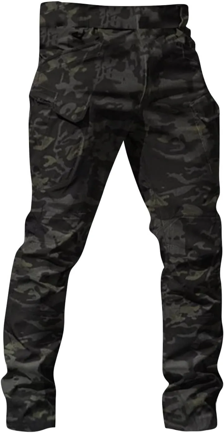Baggy Cargo Pants Men Stretch Tactical Pants Multi Pockets Hiking Pant Carpenter Pant Waterproof Ripstop Trousers