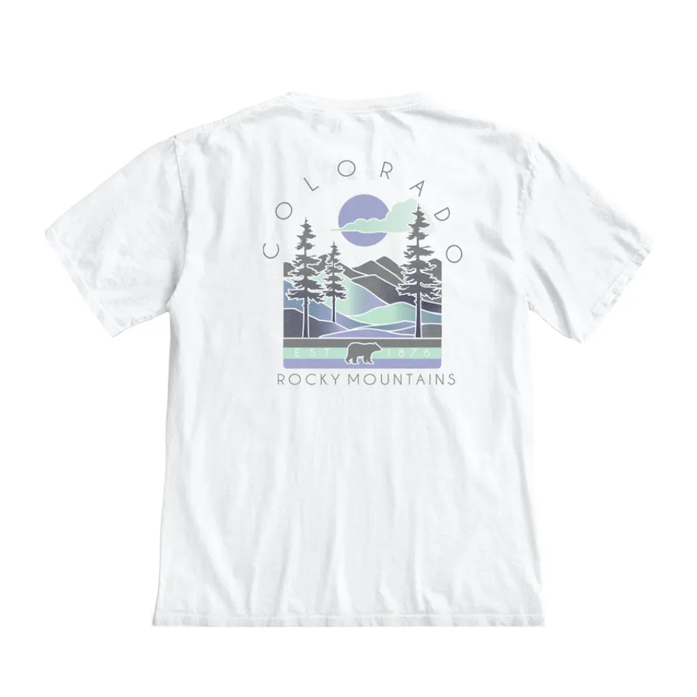 Calmly Mountains Colorado Short Sleeve T-Shirt