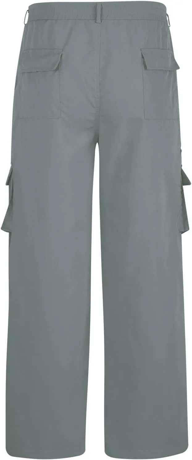 Cargo Pants for Men Elastic Waist Sweatpants Male Athletic Hiking Pants Multic Pockets Drawstring Chino Cotton Slacks