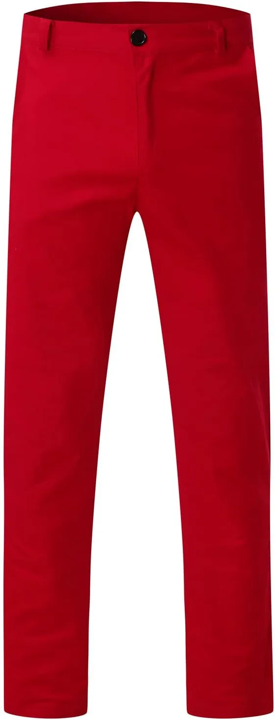 Cargo Pants for Men, Slim Fit Full Length Trousers, Casual Solid Mid Waist Pocket Fashion Workout Pants Streetwear
