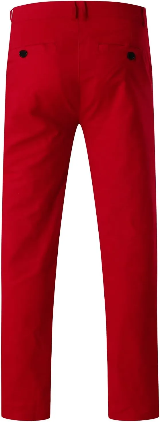 Cargo Pants for Men, Slim Fit Full Length Trousers, Casual Solid Mid Waist Pocket Fashion Workout Pants Streetwear