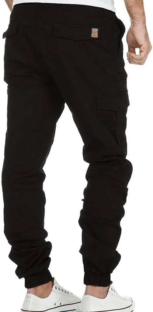Cargo Pants for Men Work Men's Cargo Pants Big and Tall Men's Elastic Waist Work Pants Loose Fit Lightweight Workwear