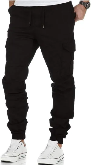 Cargo Pants for Men Work Men's Cargo Pants Big and Tall Men's Elastic Waist Work Pants Loose Fit Lightweight Workwear