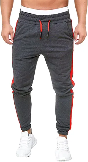 Cargo Trousers for Men Pants Drawstring Sports Trousers Men's Casual Cargo Pants Loose Fit Jogger Sweatpants Tactical
