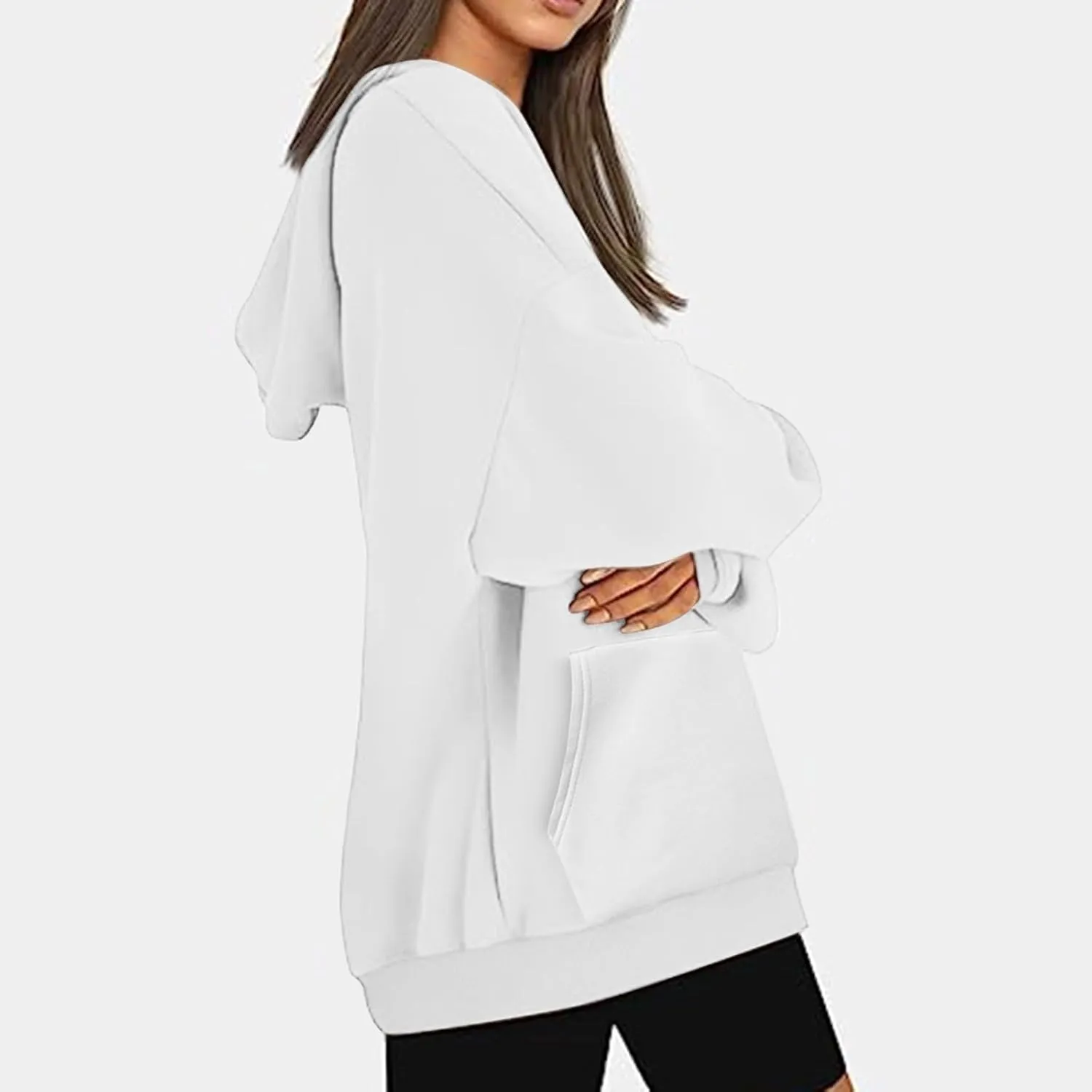 Drawstring Hoodies For Women Fall 2023 Trendy Teen Girls Long Sleeve Oversized Hooded Sweatshirt Pullover y2k Clothes