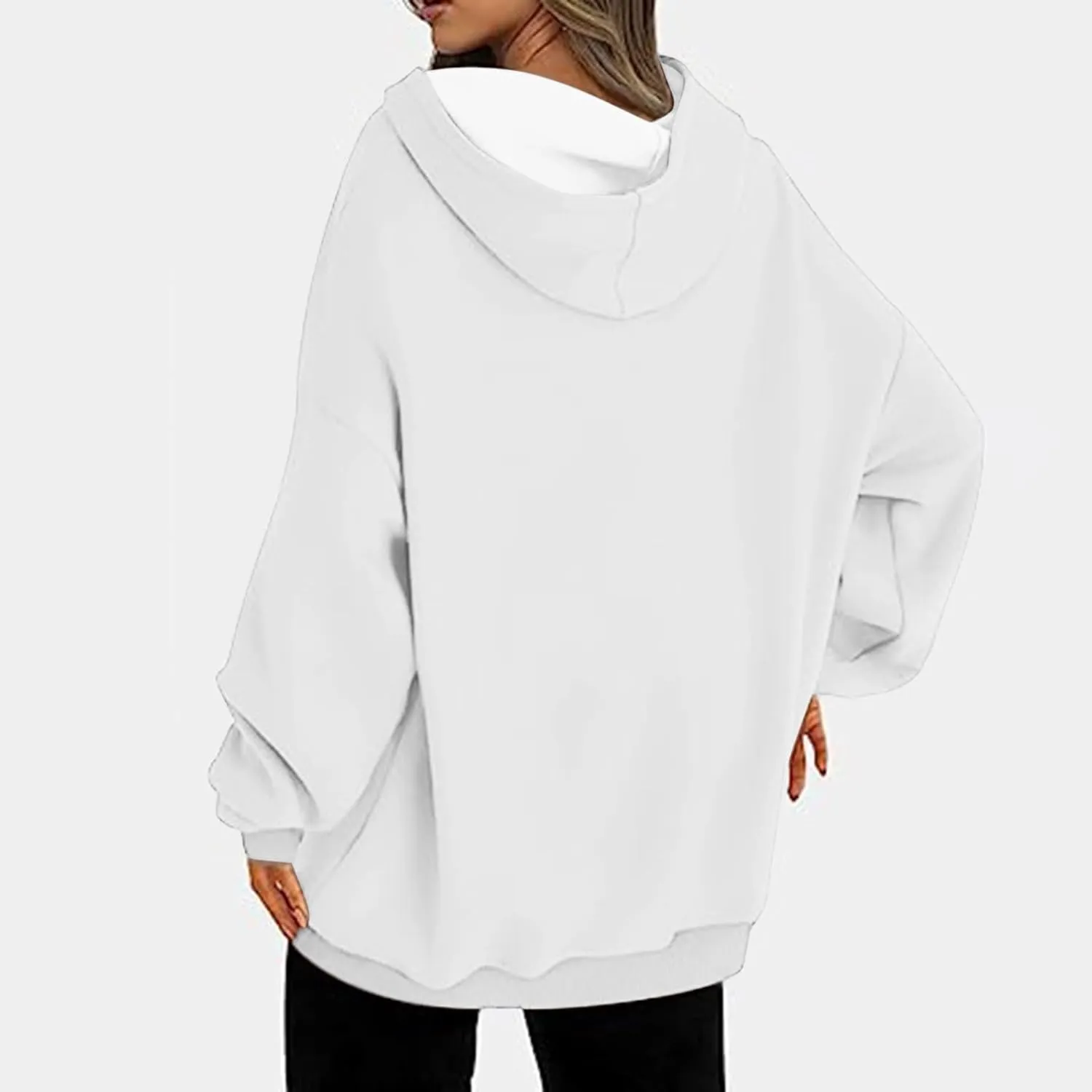 Drawstring Hoodies For Women Fall 2023 Trendy Teen Girls Long Sleeve Oversized Hooded Sweatshirt Pullover y2k Clothes