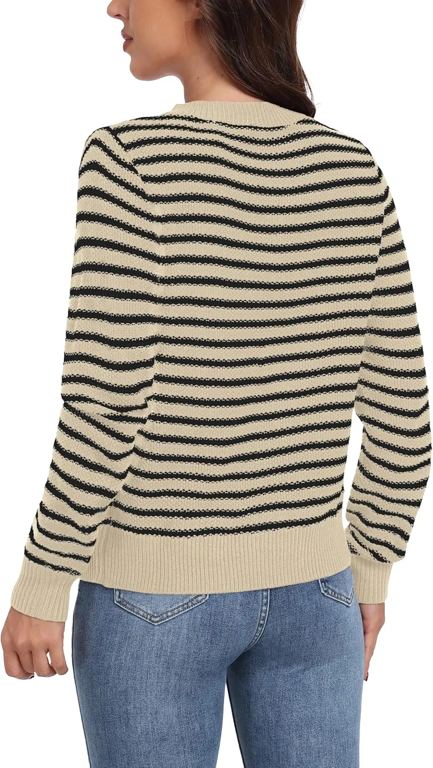GRECERELLE Women Knit Cardigan Sweaters Long Sleeve Open Front Button Down Casual Trendy Jackets Outwear