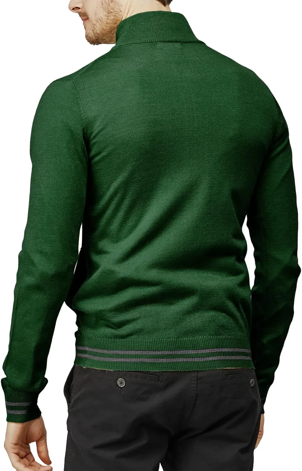 H2H Mens Casual Slim Fit Knitted Cardigan Zip-up Long Sleeve Thermal with Twisted Pattern