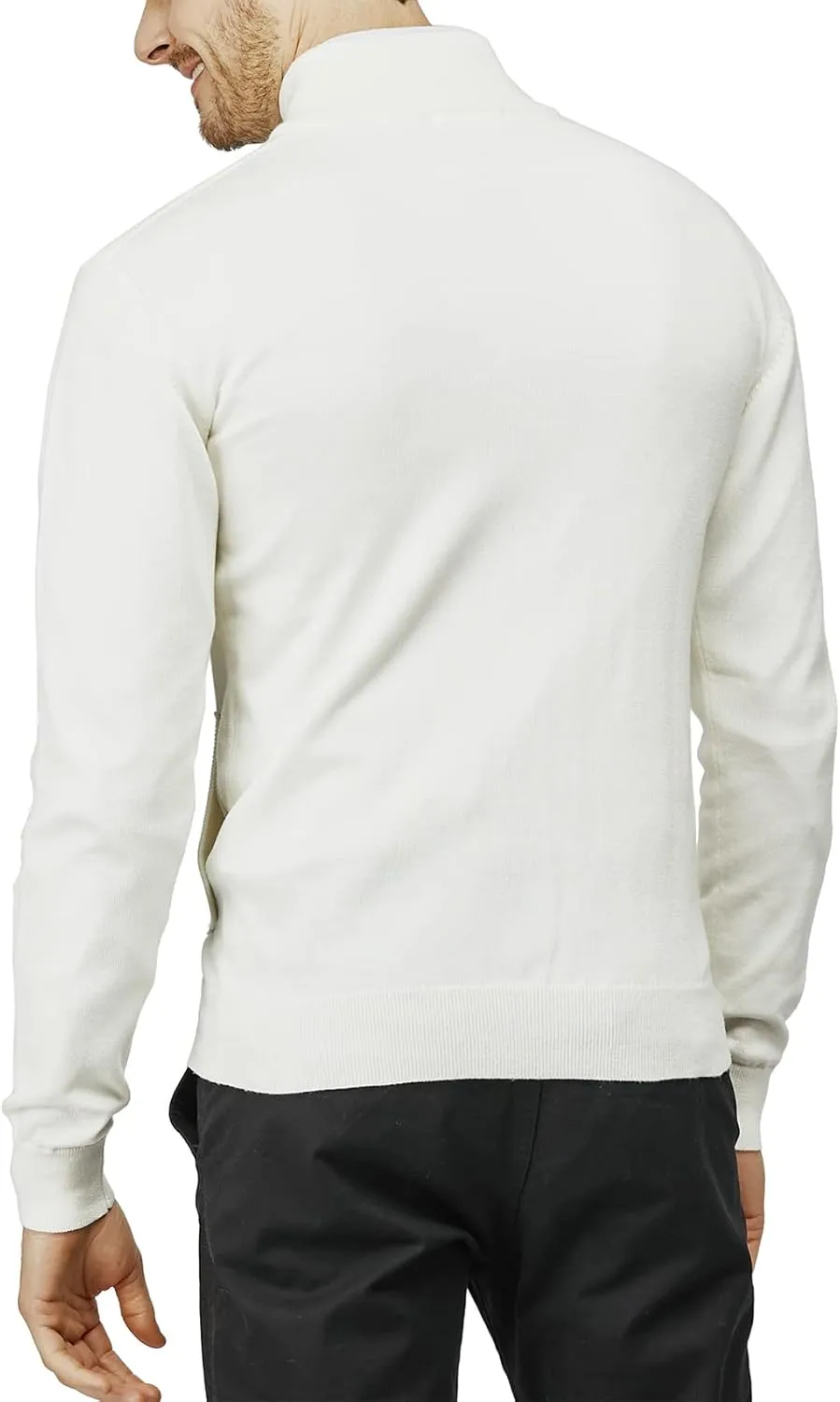 H2H Mens Casual Slim Fit Knitted Cardigan Zip-up Long Sleeve Thermal with Twisted Pattern