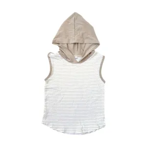 Hooded Tank- Biscotti Stripes Sample