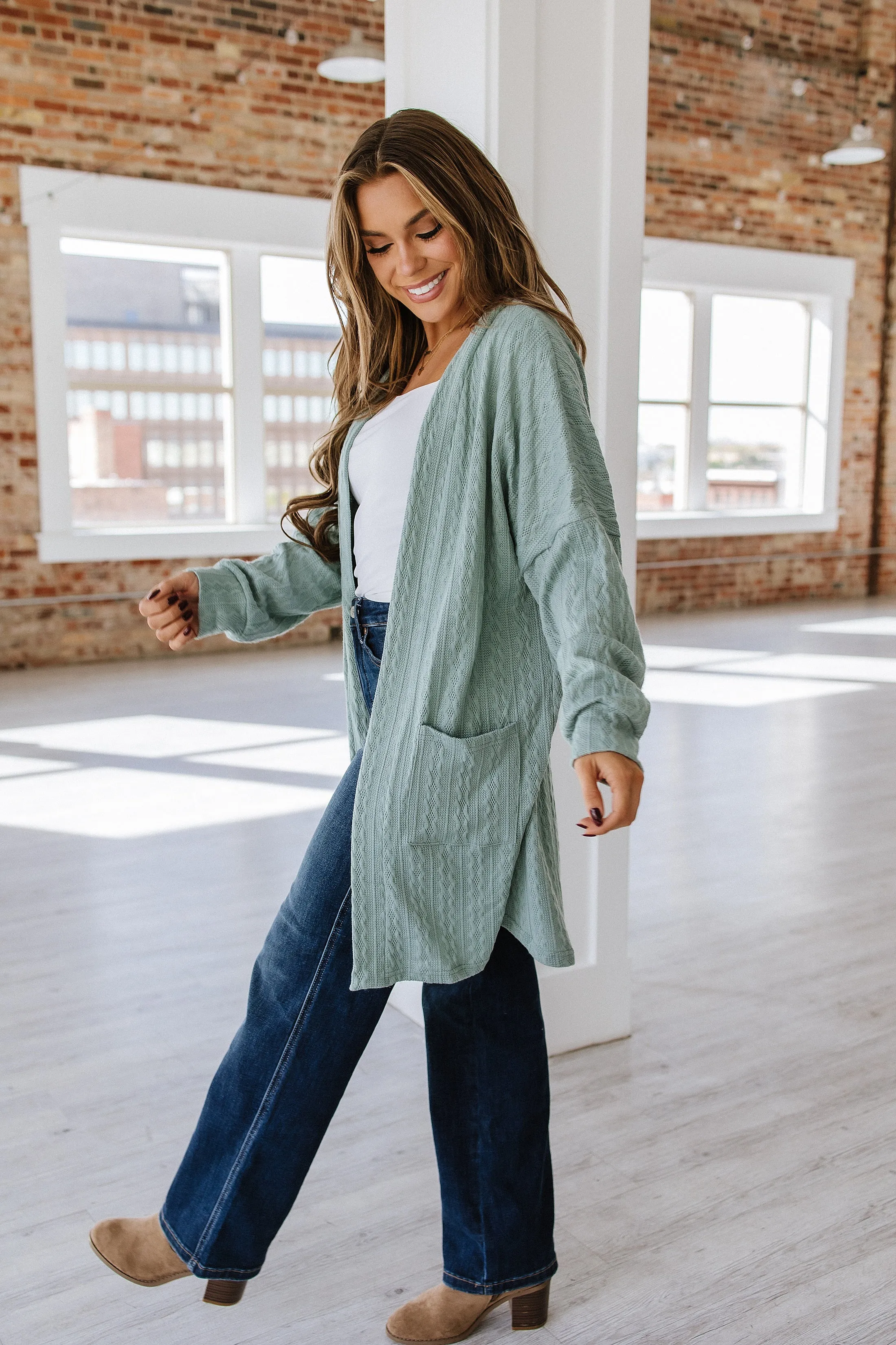 Jerilyn Textured Knit Cardigan | S-XL