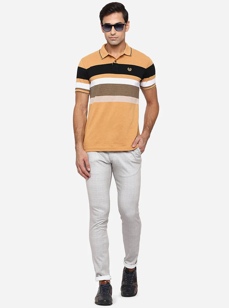 Light Grey Solid Venice Fit Casual Trouser | JadeBlue
