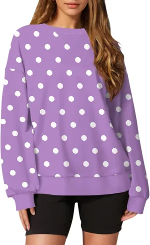 Long Sleeve Shirts For Women Trendy Fall Fashion Tops Round Neck Drop Shoulder Womens Casual Sweatshirt Pullover Tops