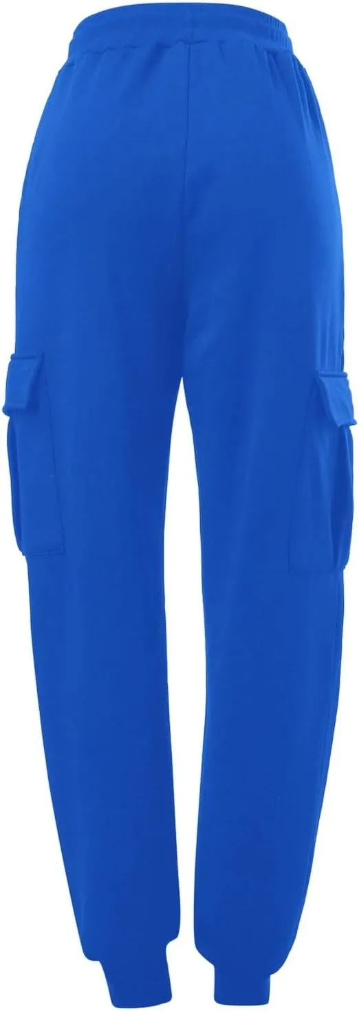 Mens Cargo Pants Elastic Waist Lightweight Cargo Sweatpants Stretch Waistband Workout Joggers Athletic Hiking Pants