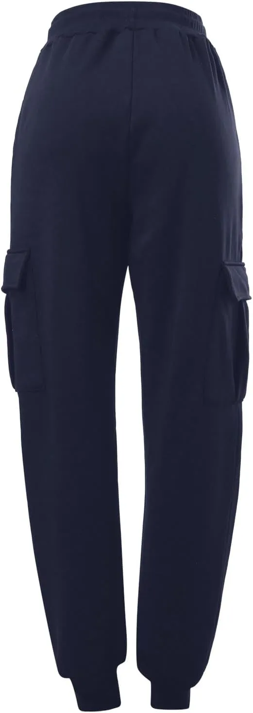 Mens Cargo Pants Elastic Waist Lightweight Cargo Sweatpants Stretch Waistband Workout Joggers Athletic Hiking Pants