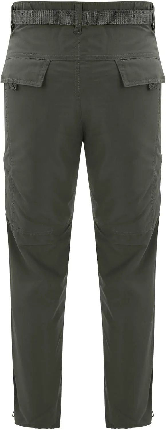 Mens Cargo Pants Elastic Waist Men's Wild Cargo Pants Casual Joggers Sweatpants Outdoor Waterproof Hiking Work Pants