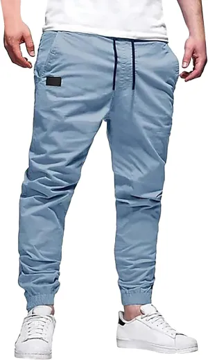 Men's Cargo Pants Hiking Pants with Pockets Jogger Pant Casual Pant Outdoor Athletic Sweatpants Drawstring Chino Pant Trouser