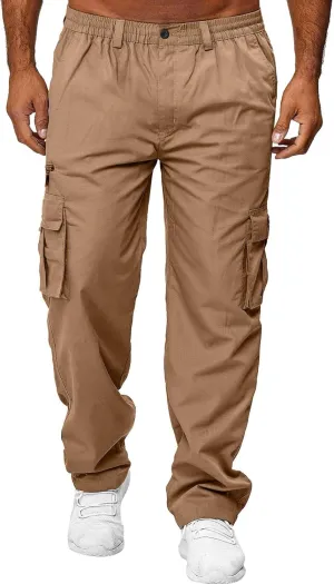 Men's Casual Pants with Multiple Pockets Camo Mens Joggers Sweatpants Corduroy Pants For Young Men Long Plaid Pajama Pants