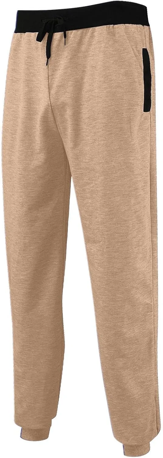 Men's Linen Pants Drawstring Elastic Waist Spring Long Casual Loose Summer Beach Yoga Cotton Golf Jogger Trousers
