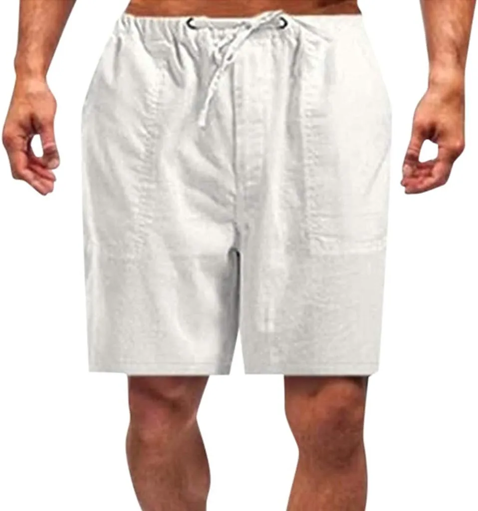 Mens Shorts Cotton Fitness Pockets Casual Beach Bodybuilding Pants Shorts Men's pants Casual Mens Shorts Athletic