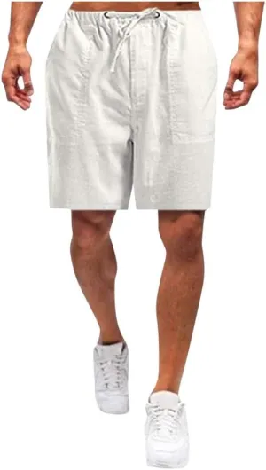 Mens Shorts Cotton Fitness Pockets Casual Beach Bodybuilding Pants Shorts Men's pants Casual Mens Shorts Athletic