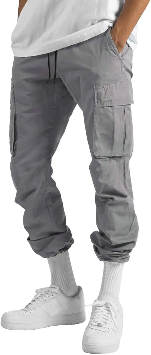 Mens Summer Lightweight Pants Loose Fit Straight Leg Sweatpants Cargo Pant with Pocket Casual Sports Outdoor Athletic Trouser