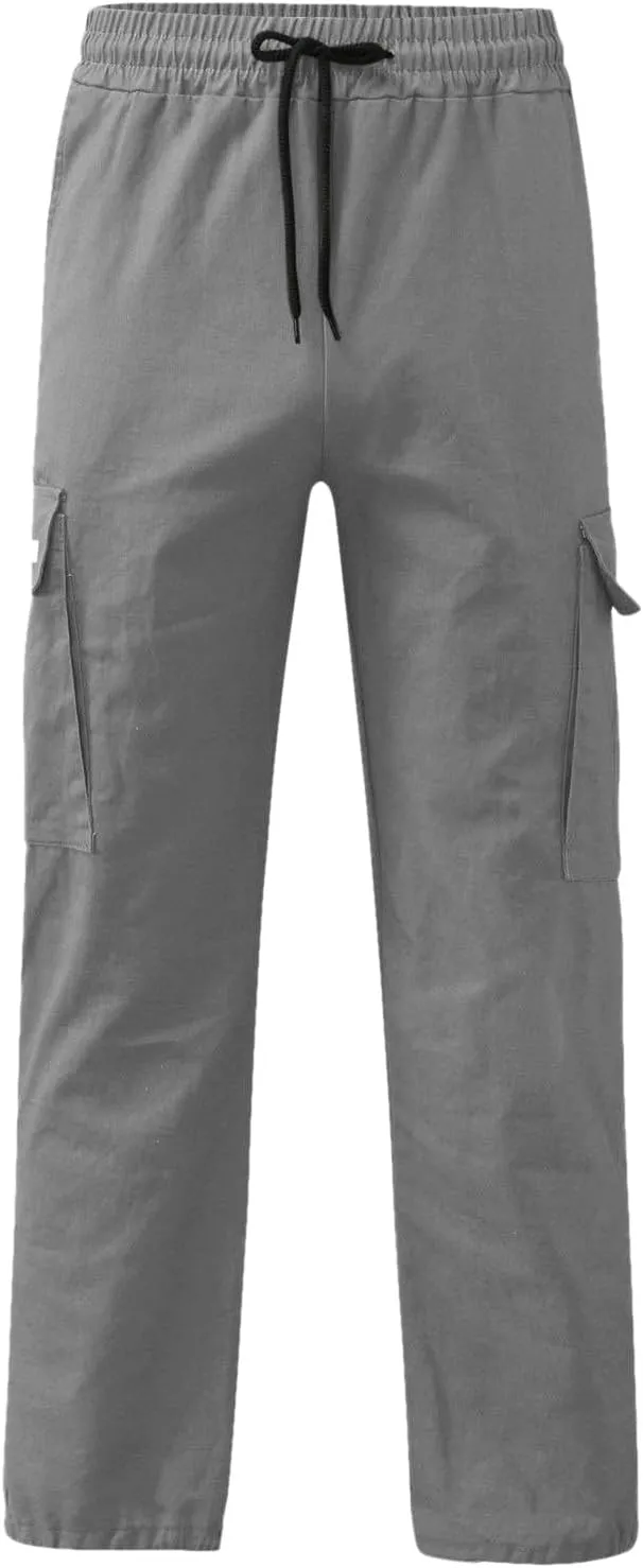 Mens Summer Lightweight Pants Loose Fit Straight Leg Sweatpants Cargo Pant with Pocket Casual Sports Outdoor Athletic Trouser
