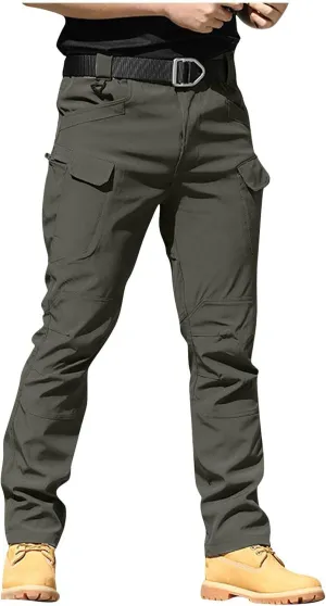 Mens Tactical Pants Stretch Work Pants Construction Hiking Cargo Pant Ripstop Water Resistant Trousers Multi Pockets
