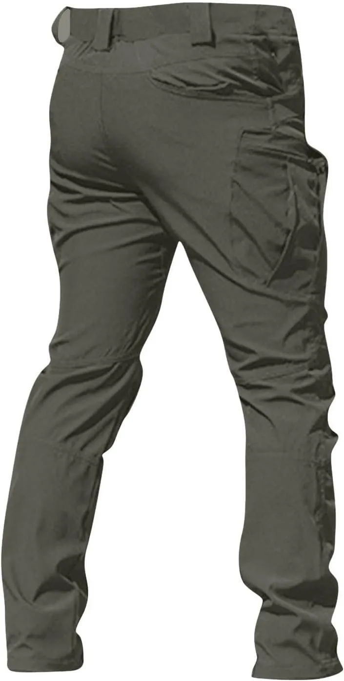 Mens Tactical Pants Stretch Work Pants Construction Hiking Cargo Pant Ripstop Water Resistant Trousers Multi Pockets