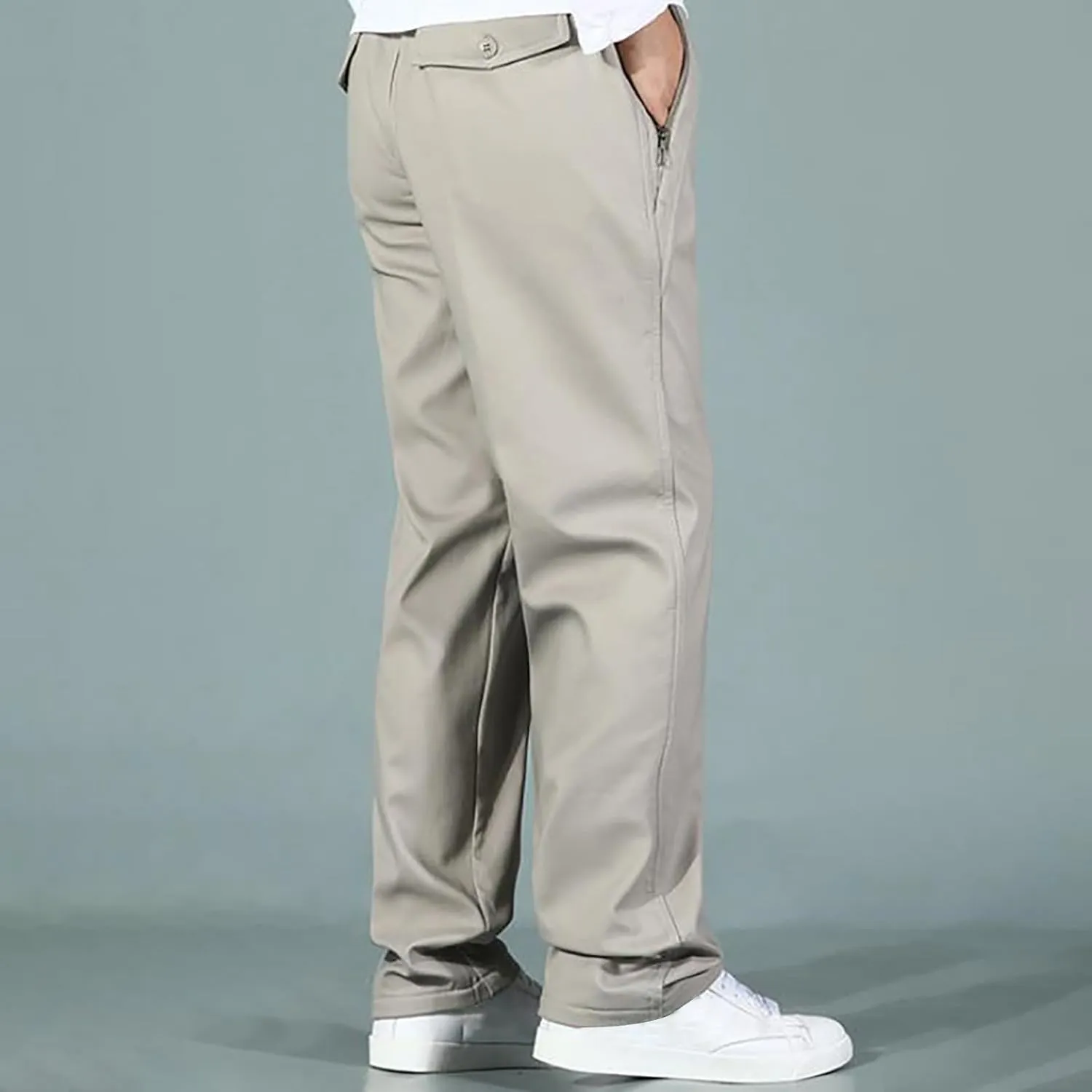 MIDOO Tactical Pants for Men Stretch Casual Joggers Athletic Pants Flex Stretch Loose Straight Sweatpants Work Hiking Pants