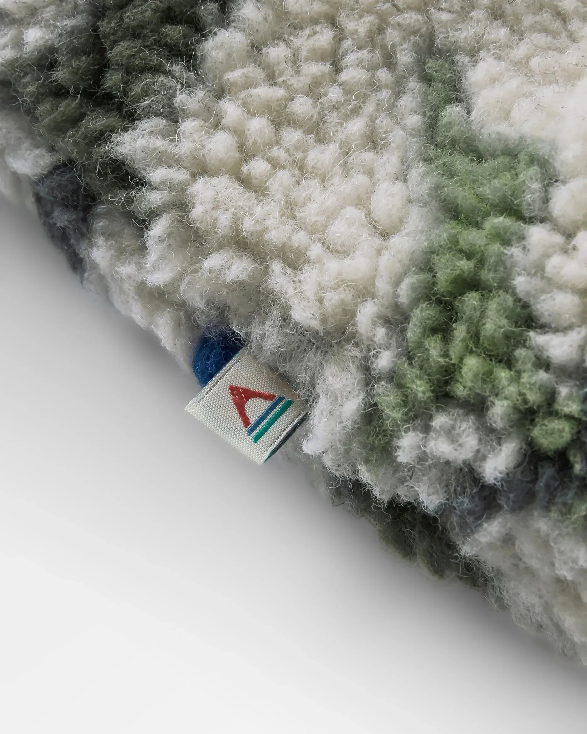 Offroad Recycled Sherpa 1/2 Zip Fleece - Abstract Strata Green