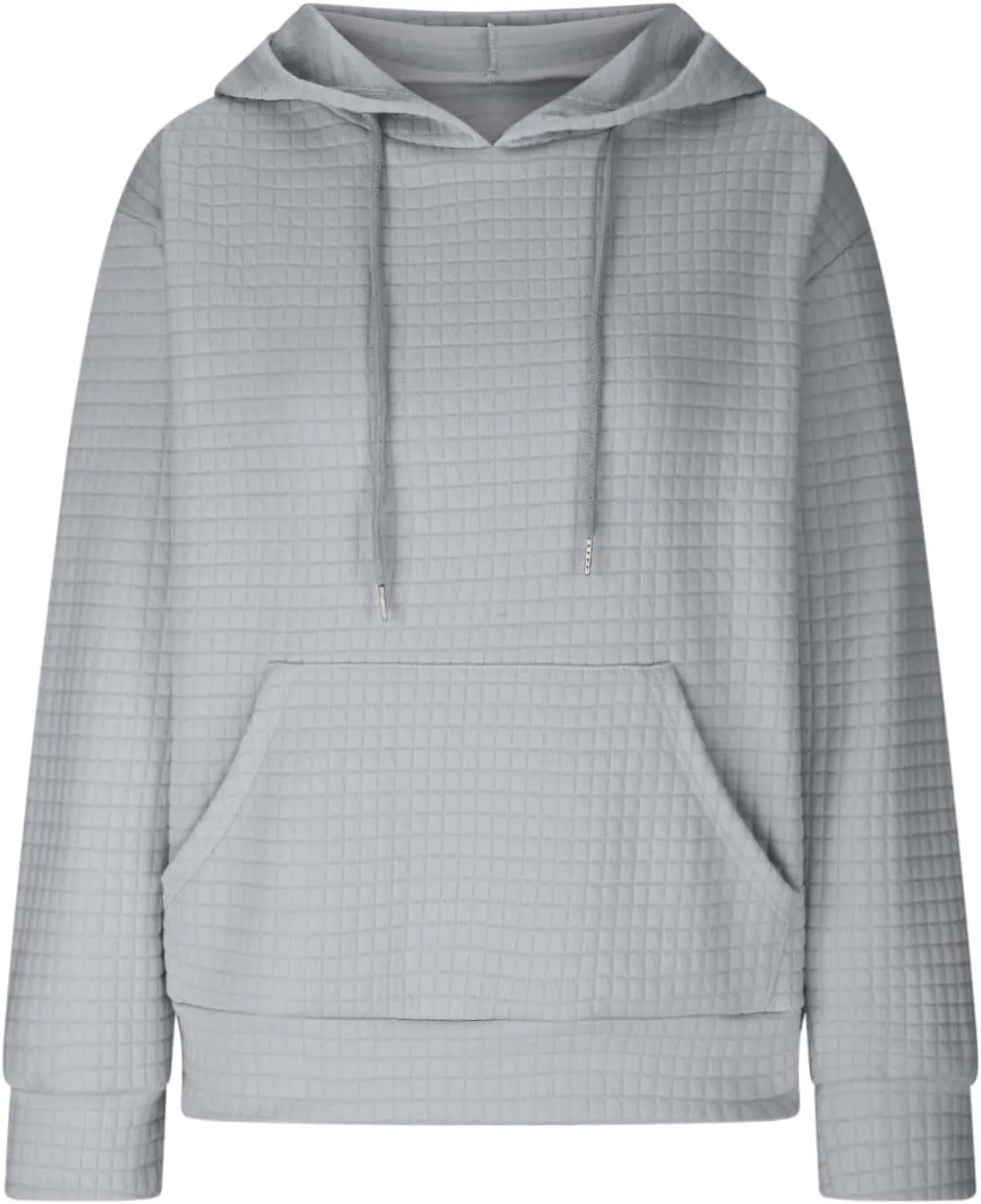 Oversized Hoodie for Women Plus Size Long Sleeve Waffle Sweatshirt Casual Loose Pullover Trendy Tops with Pocket