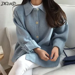 Oversized Sweater Vintage Short Knited Sweaters Women