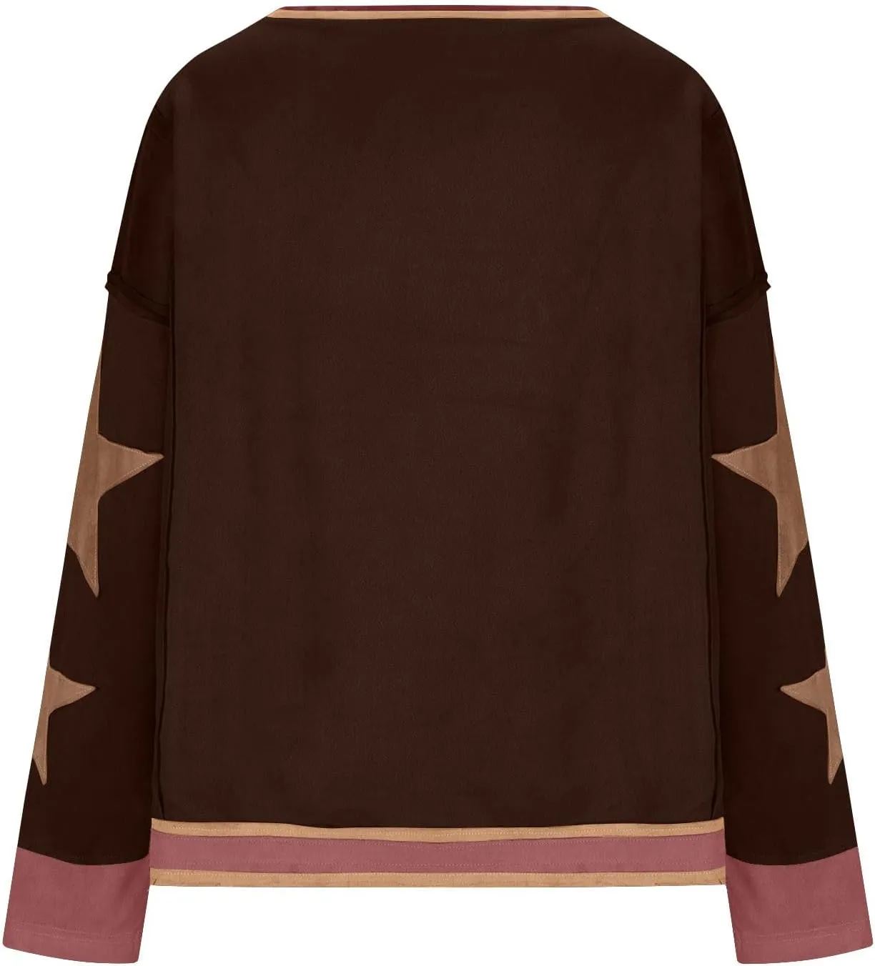 Oversized Sweatshirts For Women Crewneck Long Sleeve Casual Pullover Color Block Hoodie Tops Y2K Fall Clothes