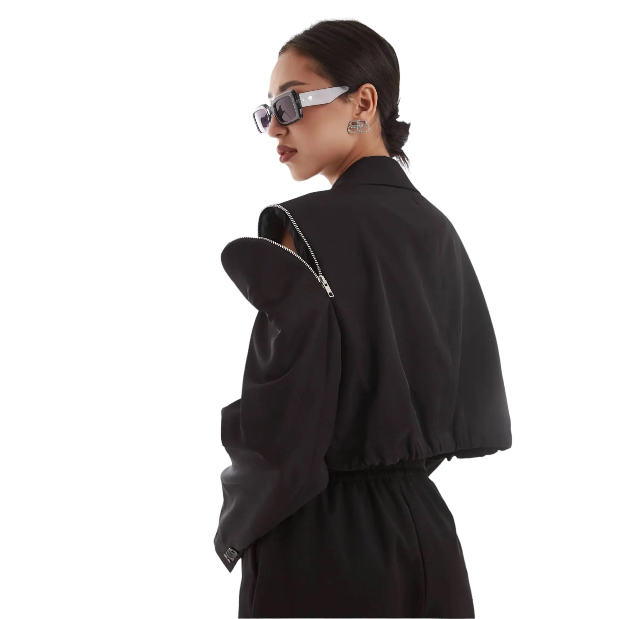 Сropped oversized jacket