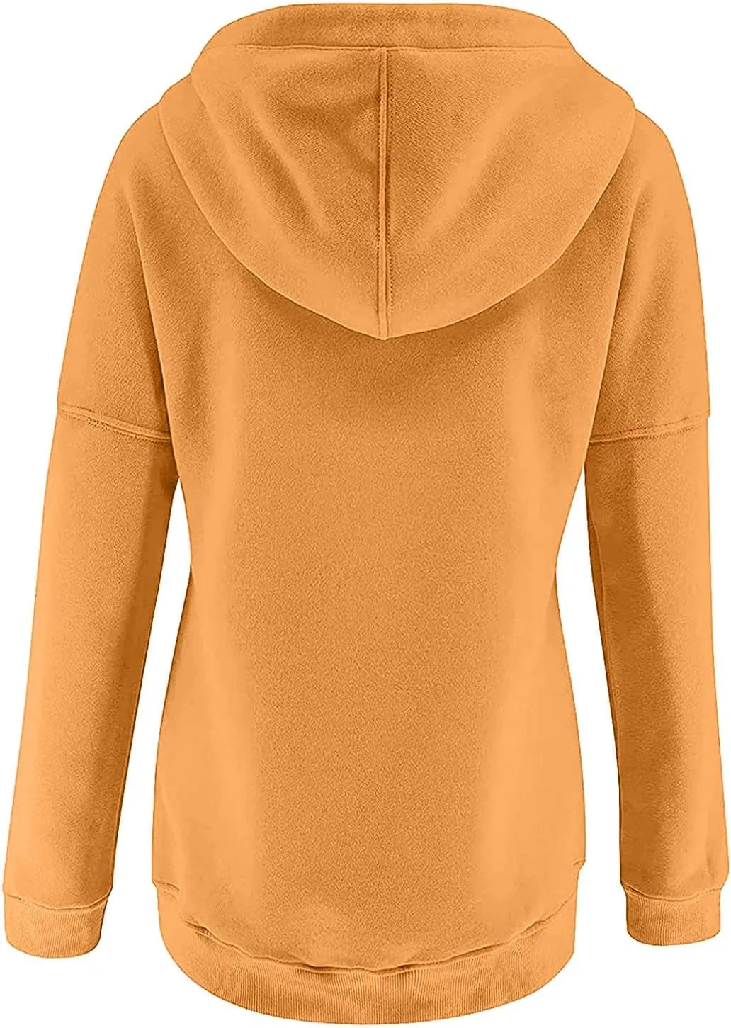 Stessotudo Womens Hoodies Casual Long Sleeve Solid Sweatshirts Buttons Drawstring Athletic Pullover Hooded Tops with Pocket