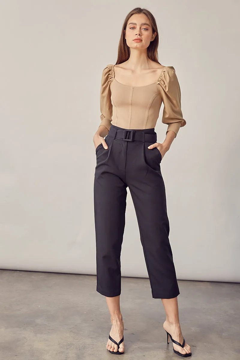 Straight Leg Belted Pant