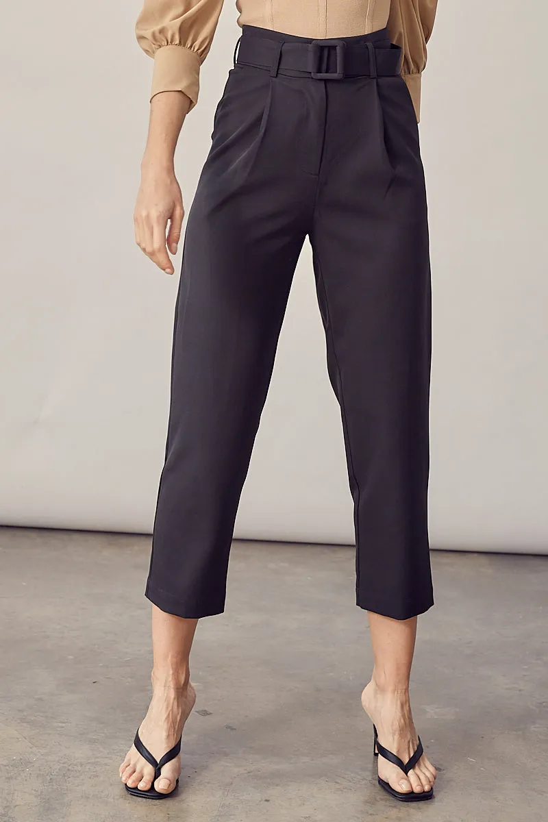 Straight Leg Belted Pant