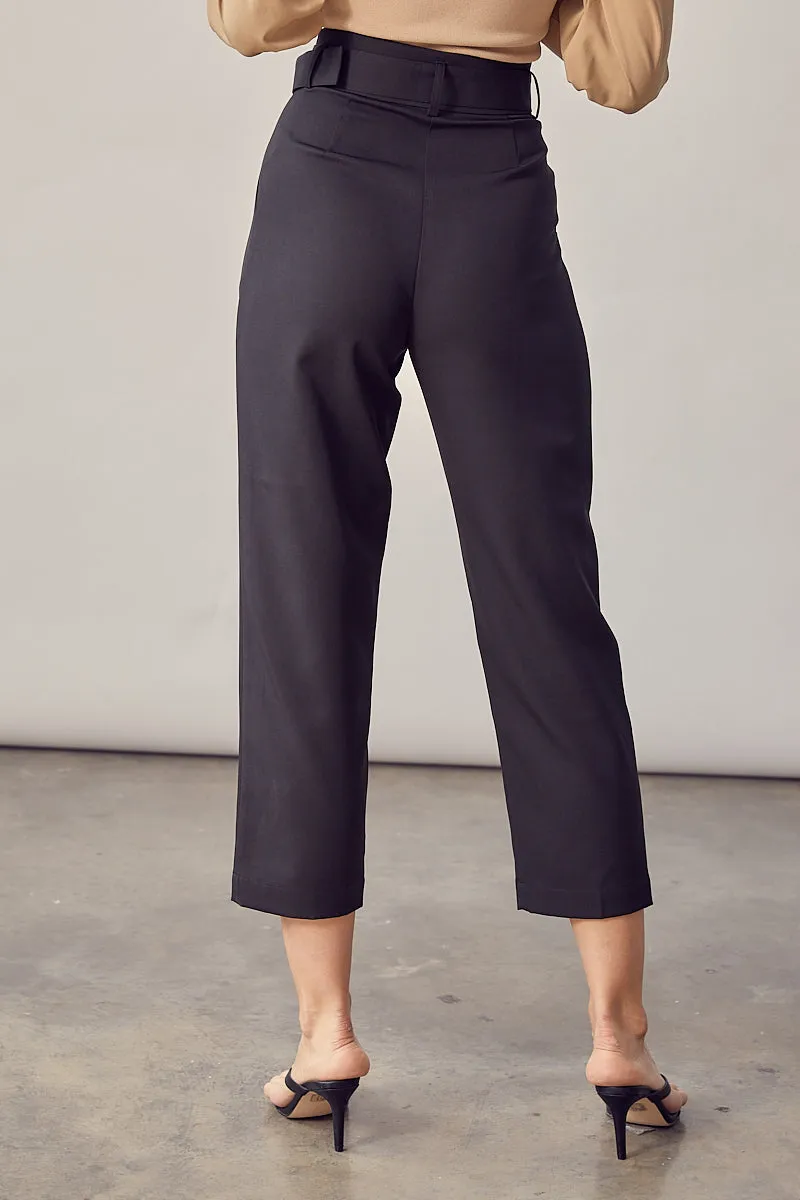 Straight Leg Belted Pant