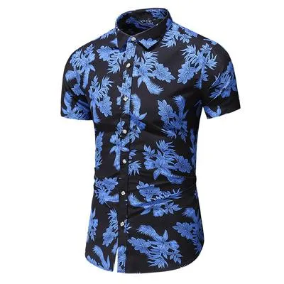 Summer New Arrival Shirts Men 2020 Fashion Print Short Sleeve Hawaiian Shirt Male Casual Flower Slim Fit Beach Shirts Plus M-7XL