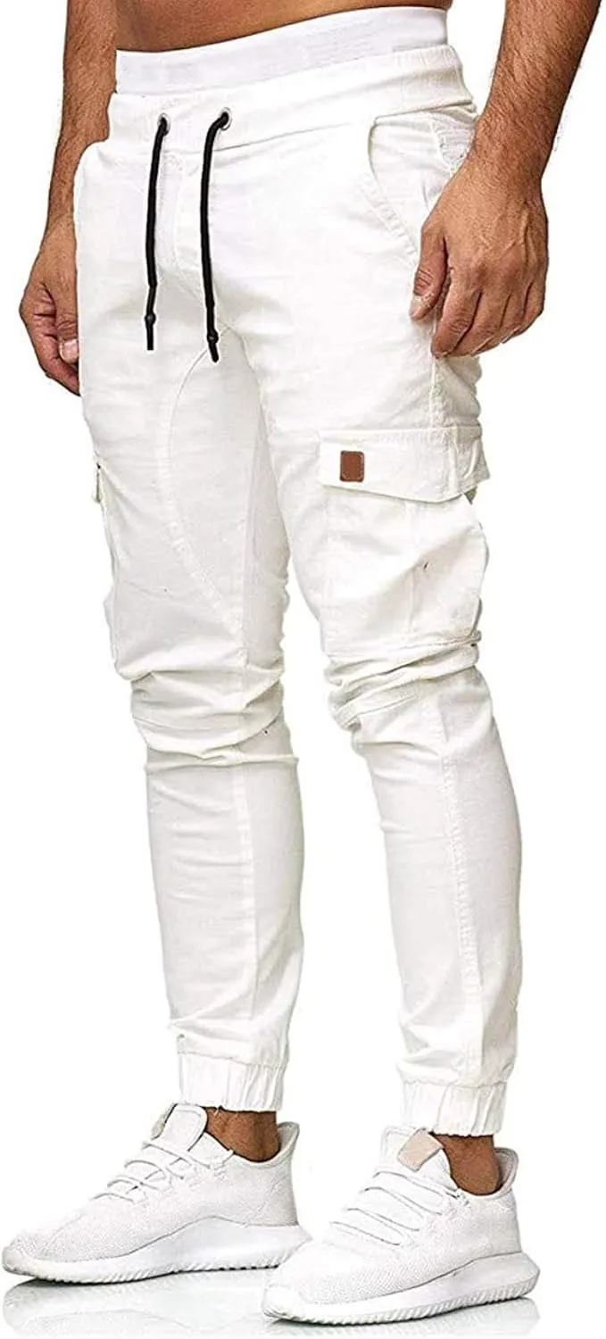 Sweatpants for Men Loose Fit Dress Pants for Men Stretch Waist Match Mens Wild Cargo Pants Corduroy Baggy Pants Mens