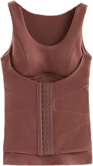 Tank Tops for Women with Shelf Bra Winter Thermal Padded Slimming Waist Vest Sleeveless Undershirts