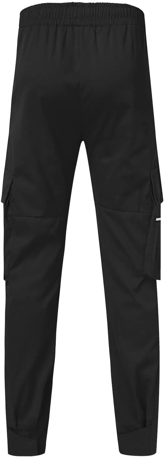 Tapered Joggers for Men Mens Autumn and Winter High Street Fashion Leisure Loose Sports Running Solid Stretch
