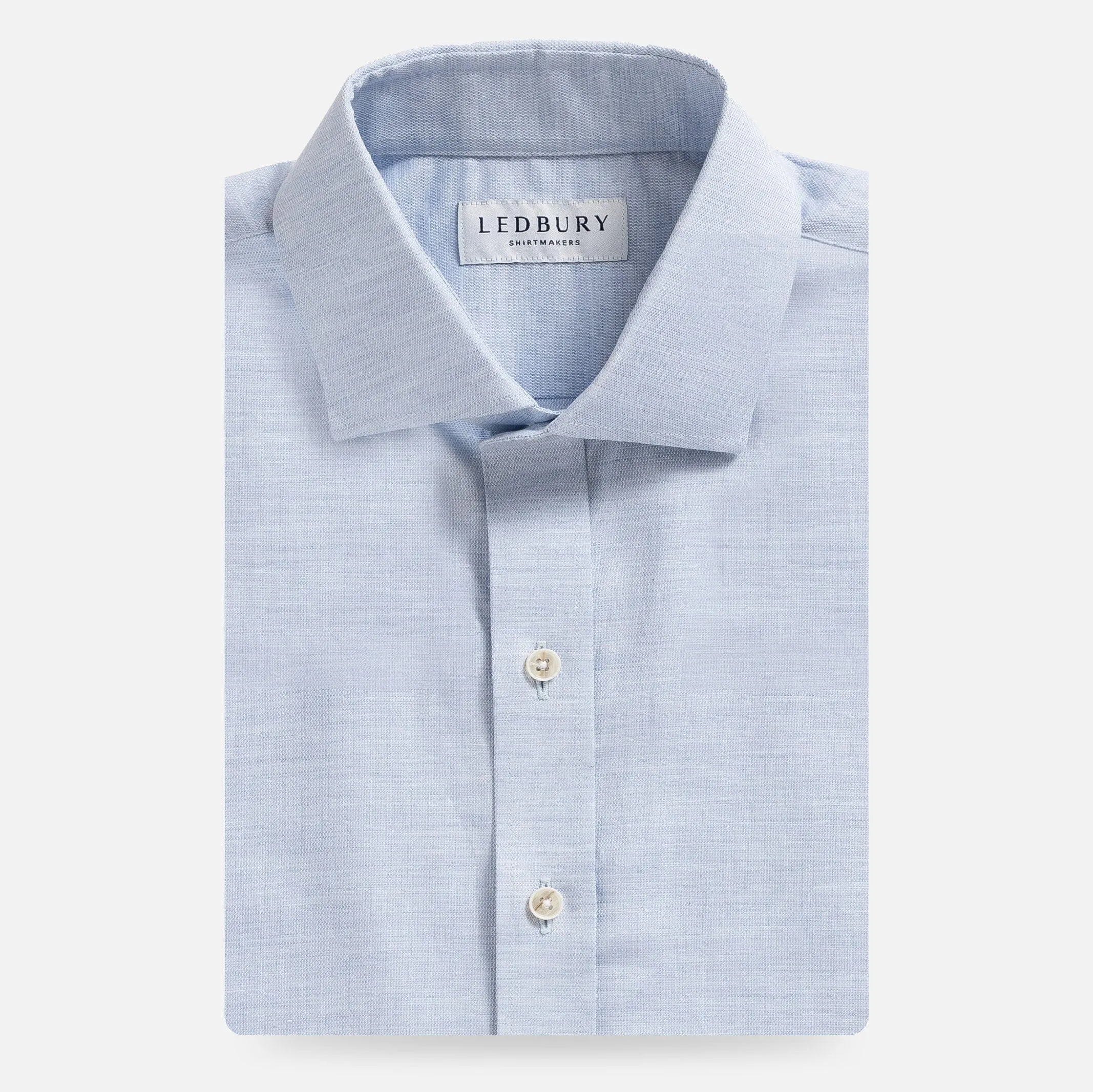 The Light Blue Brompton Mouliné Custom Shirt