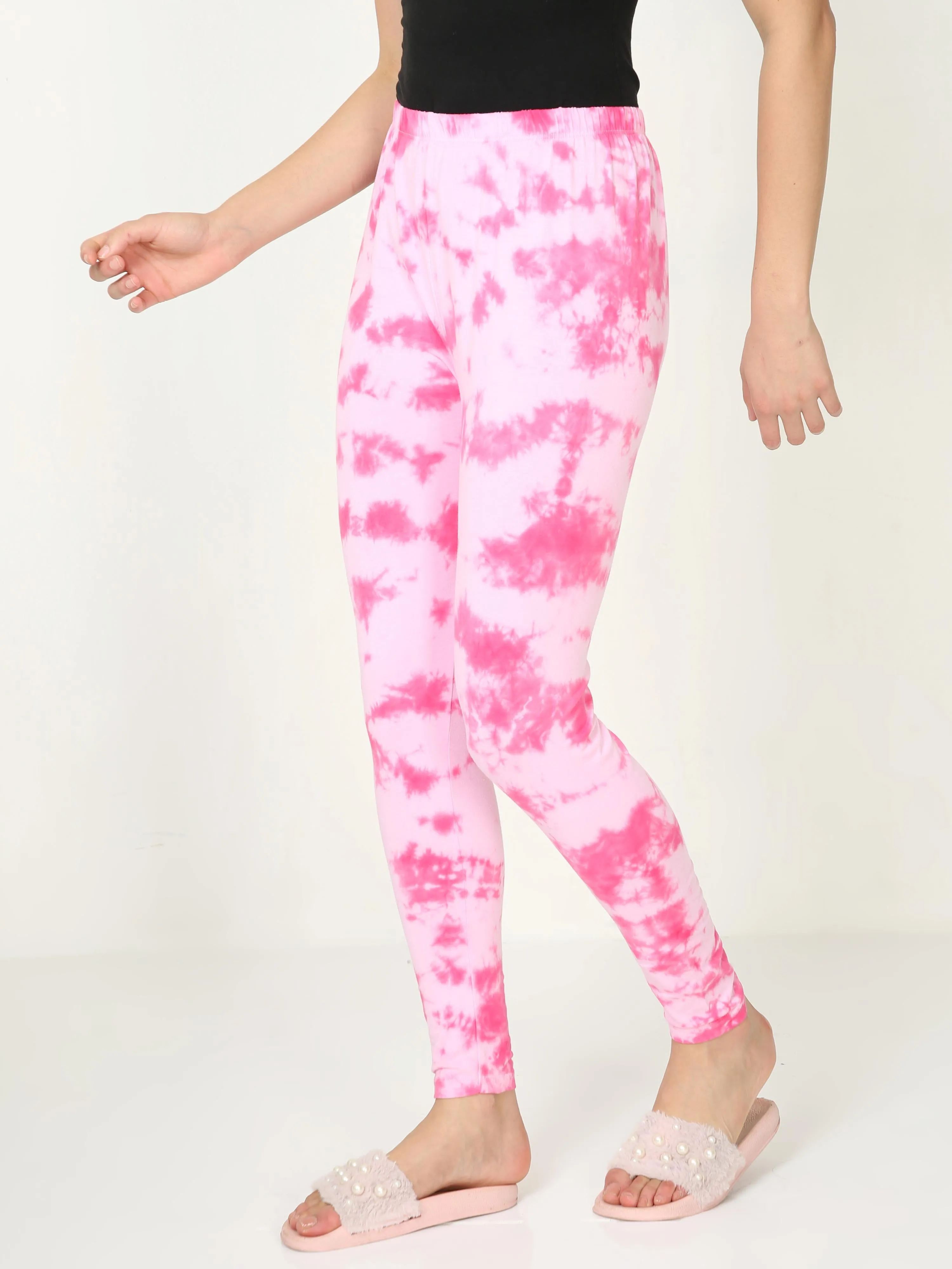 Tie & Dye Leggings - Pink